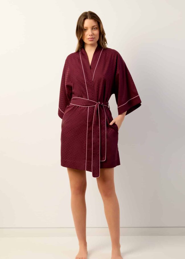 Bordeaux Kimono Robe